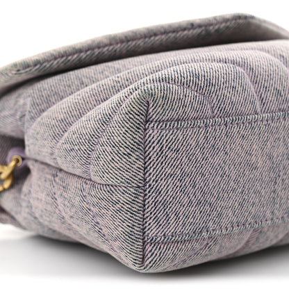 Saint Laurent Denim Y Quilted Monogram Toy Loulou Crossbody Bag Bleached Lilac 9 of 10