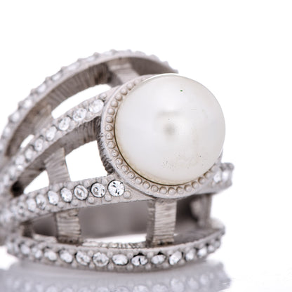Chanel Pearl CC Ring 6 Silver 7 of 7