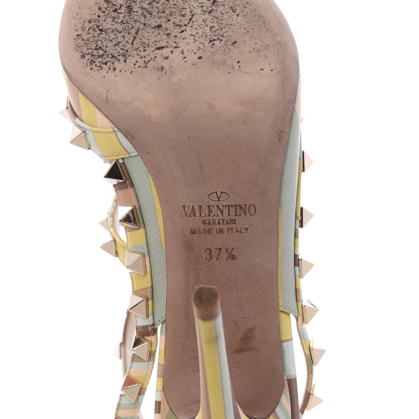 Nappa Native Couture 1975 Rockstud Ankle Strap 100mm Pumps 37.5 Multicolor