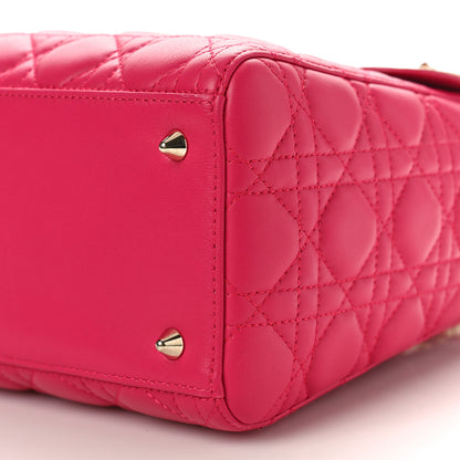 Christian Dior Lambskin Cannage Medium Lady Dior Fuchsia 8 of 8