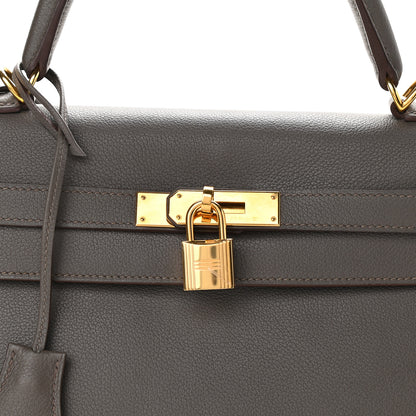 Hermes Evercolor Kelly Retourne 32 Etain 12 of 12