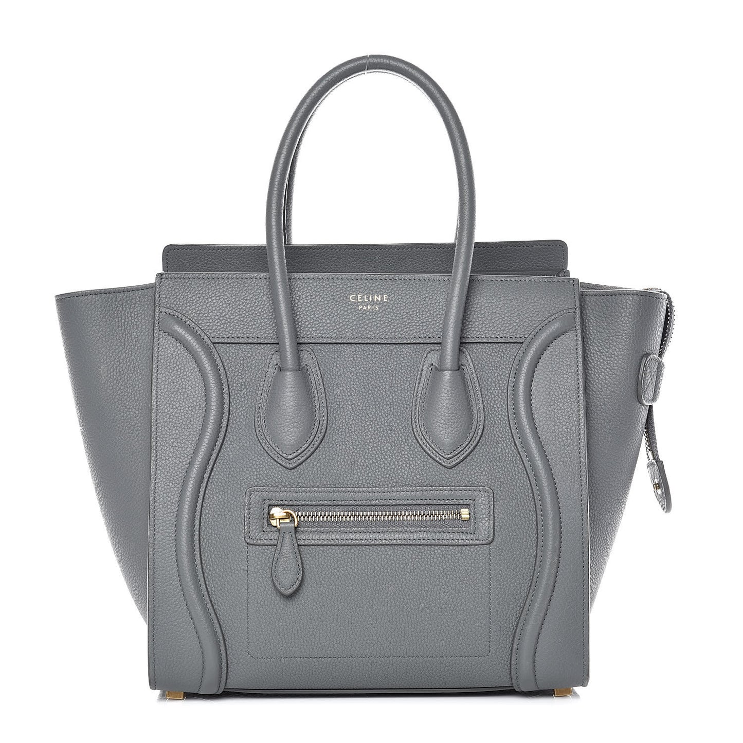 Baby Drummed Calfskin Micro Luggage Kohl