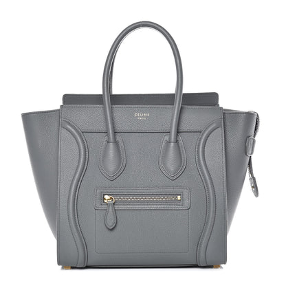 Celine Baby Drummed Calfskin Micro Luggage Kohl 1 of 14