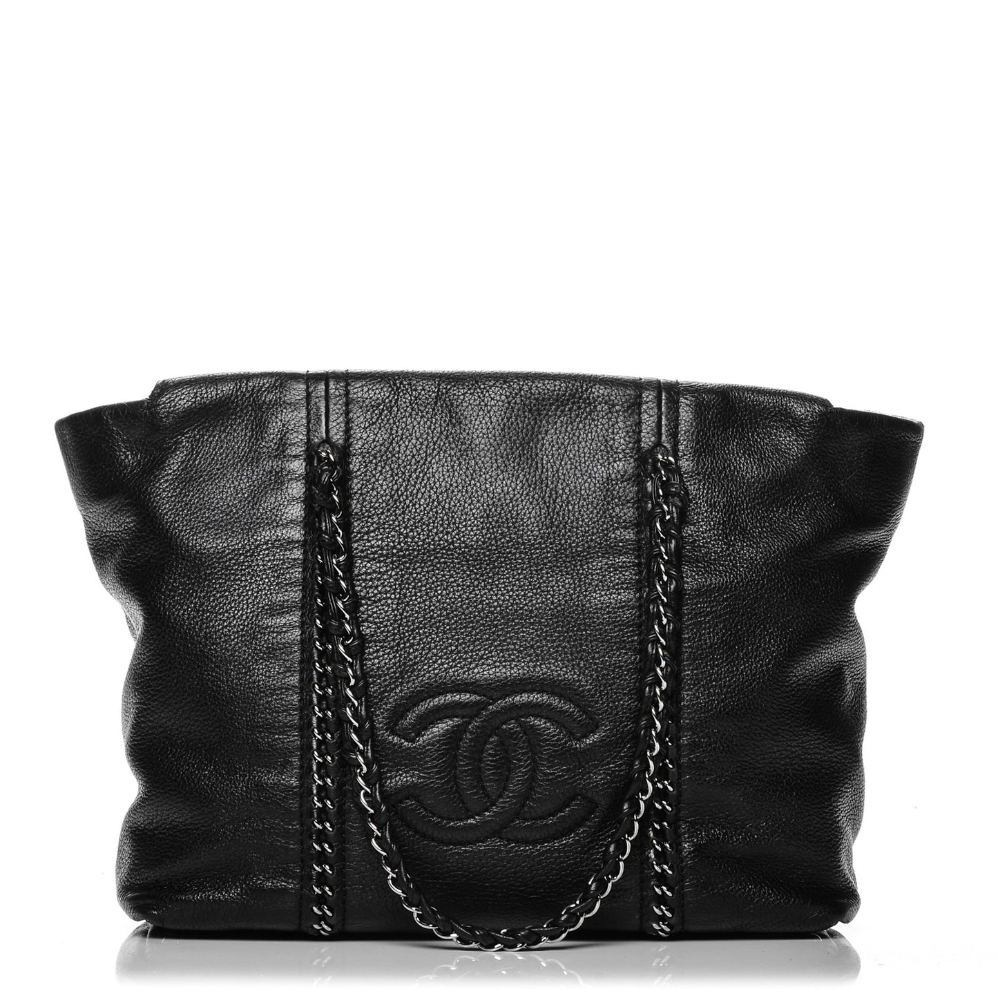 Deerskin Luxe Ligne Tote Black