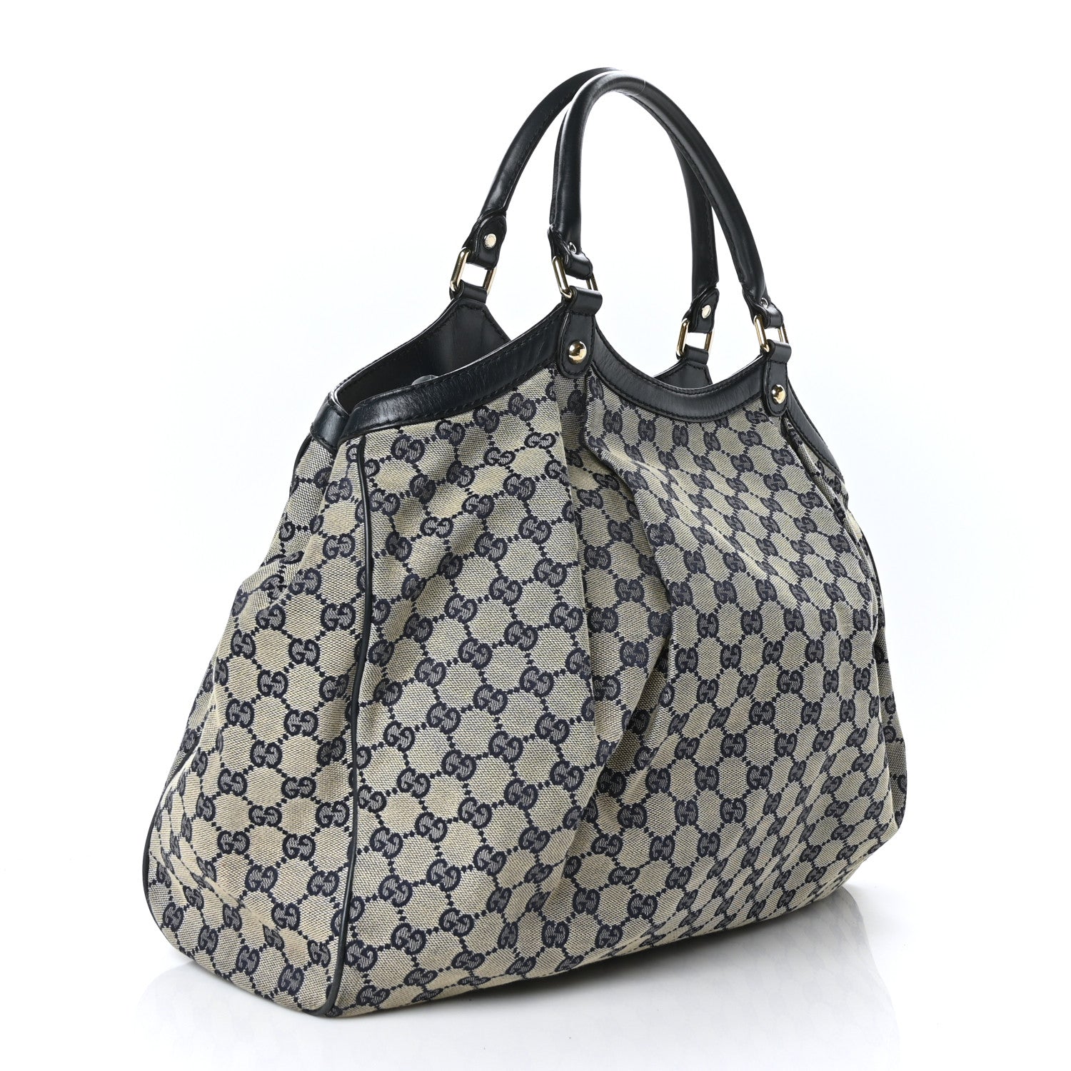 Gucci Monogram Calfskin Large Sukey Tote Beige Blue 3 of 10