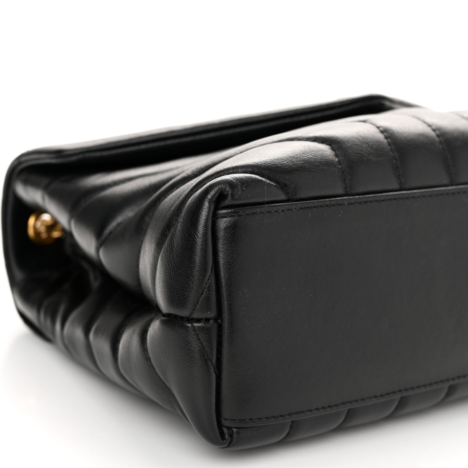 Saint Laurent Calfskin Y Quilted Monogram Small Loulou Chain Satchel Black 10 of 11