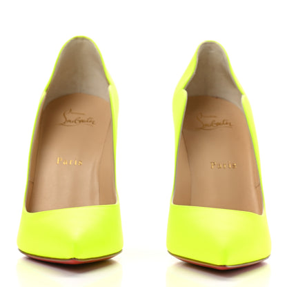 Christian Louboutin Calfskin Hot Chick 100 Pumps 38.5 Fluo 2 of 7