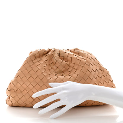 Bottega Veneta Nappa Maxi Intrecciato The Pouch Oversized Clutch Almond 2 of 7