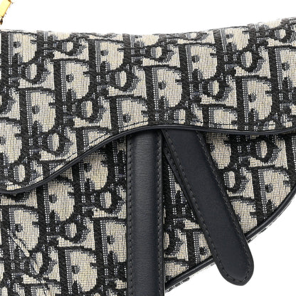 Christian Dior Oblique Mini Saddle Bag Blue 8 of 10