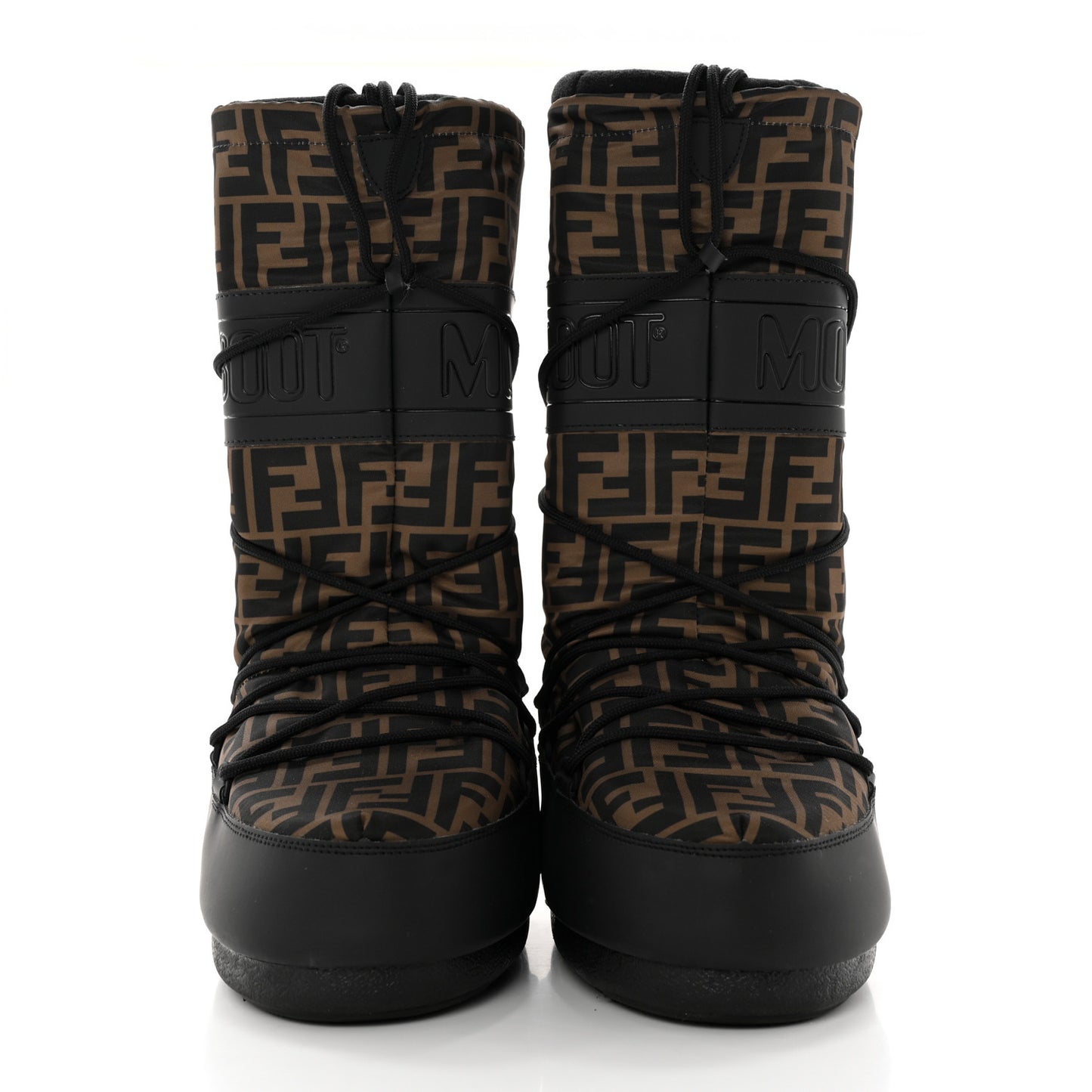 Nylon Rubber FF Moon Boots 39 Tobacco Black