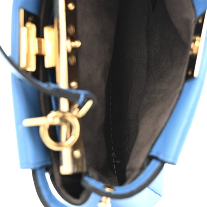 Fendi Shiny Nappa Micro Peekaboo Iconic Satchel Blue Royal 5 of 12
