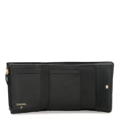 Chanel Caviar Quilted Compact Boy Wallet Black 5 of 9