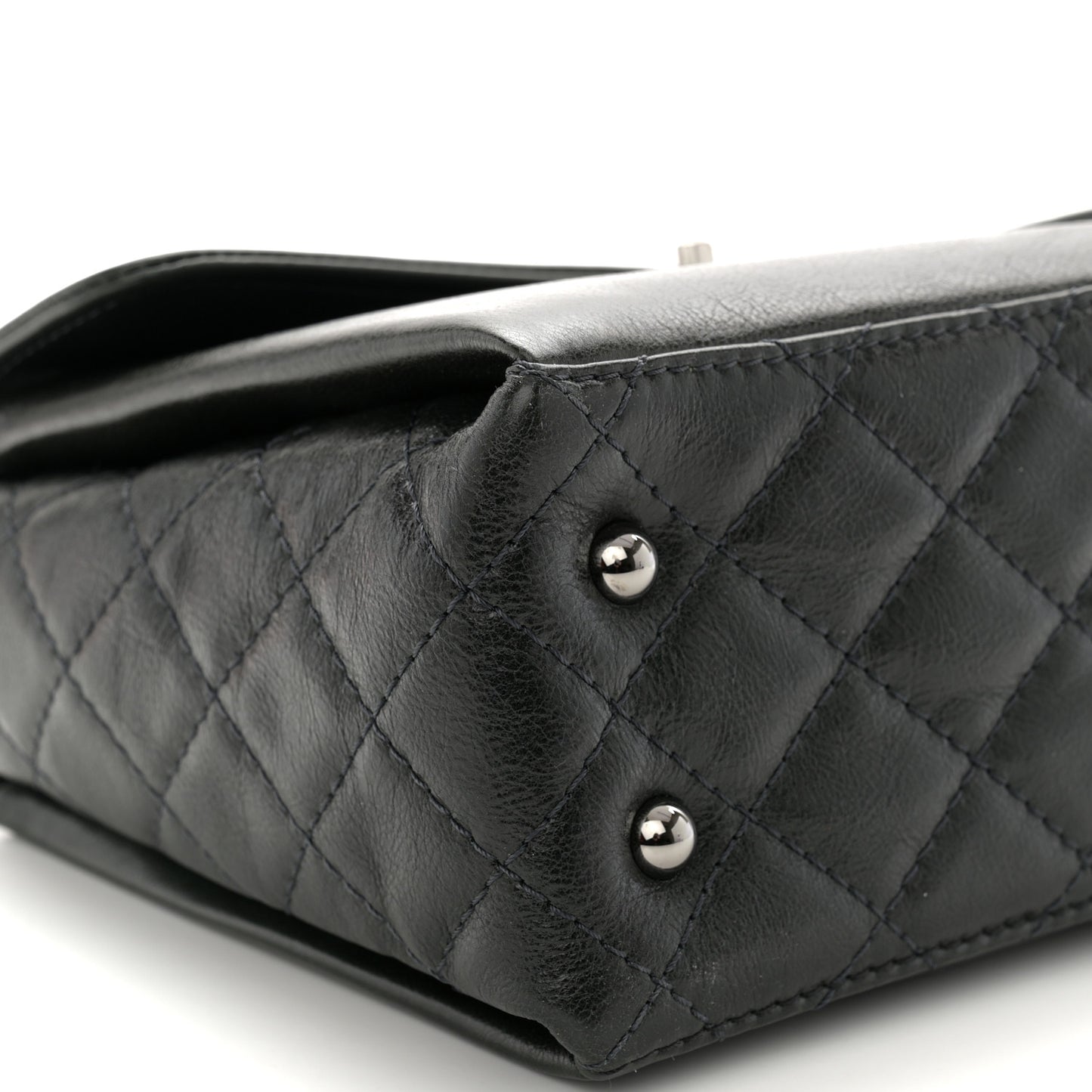 Calfskin Flap Bag Dark Green