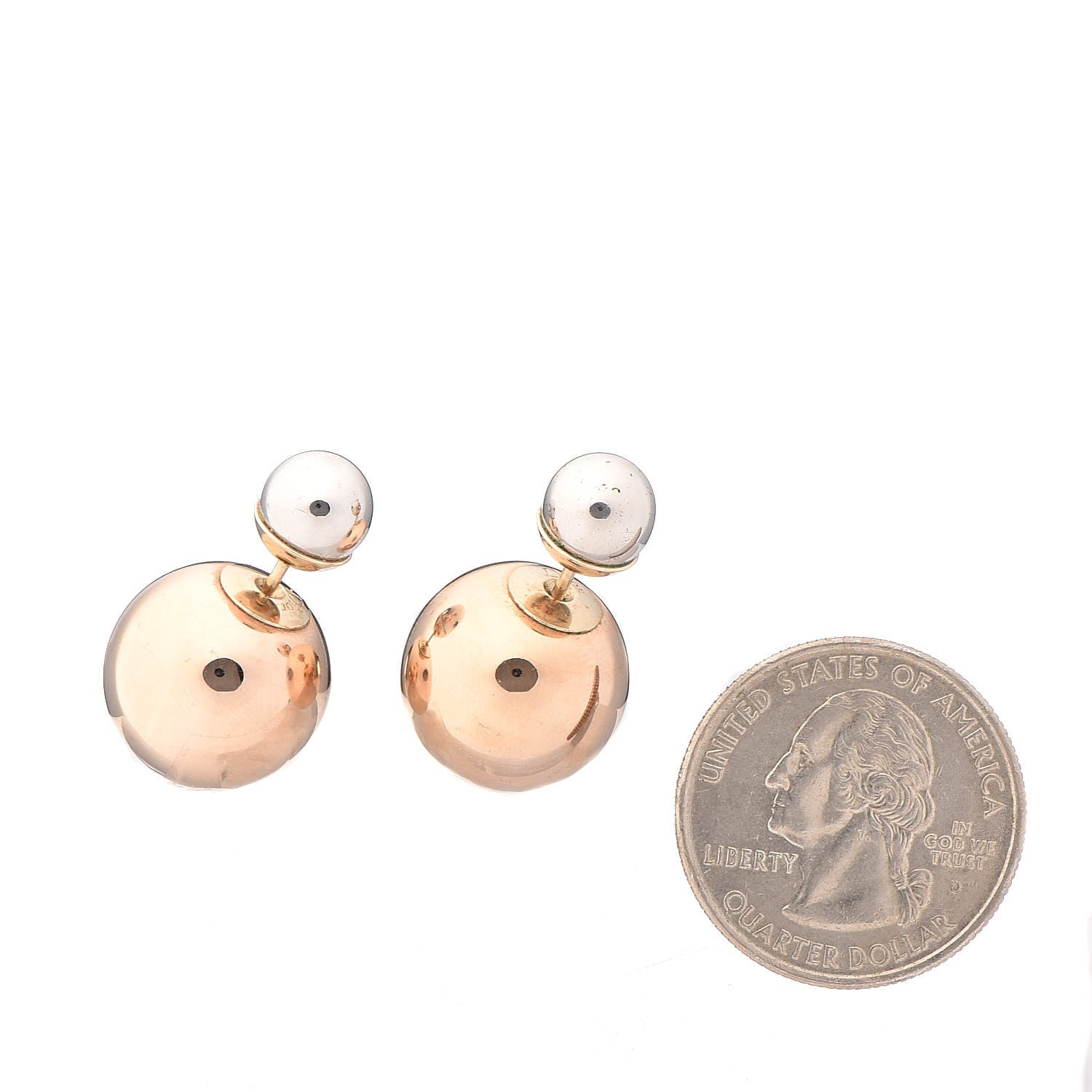 Christian Dior Mise En Dior Tribal Earrings Silver Gold 2 of 5