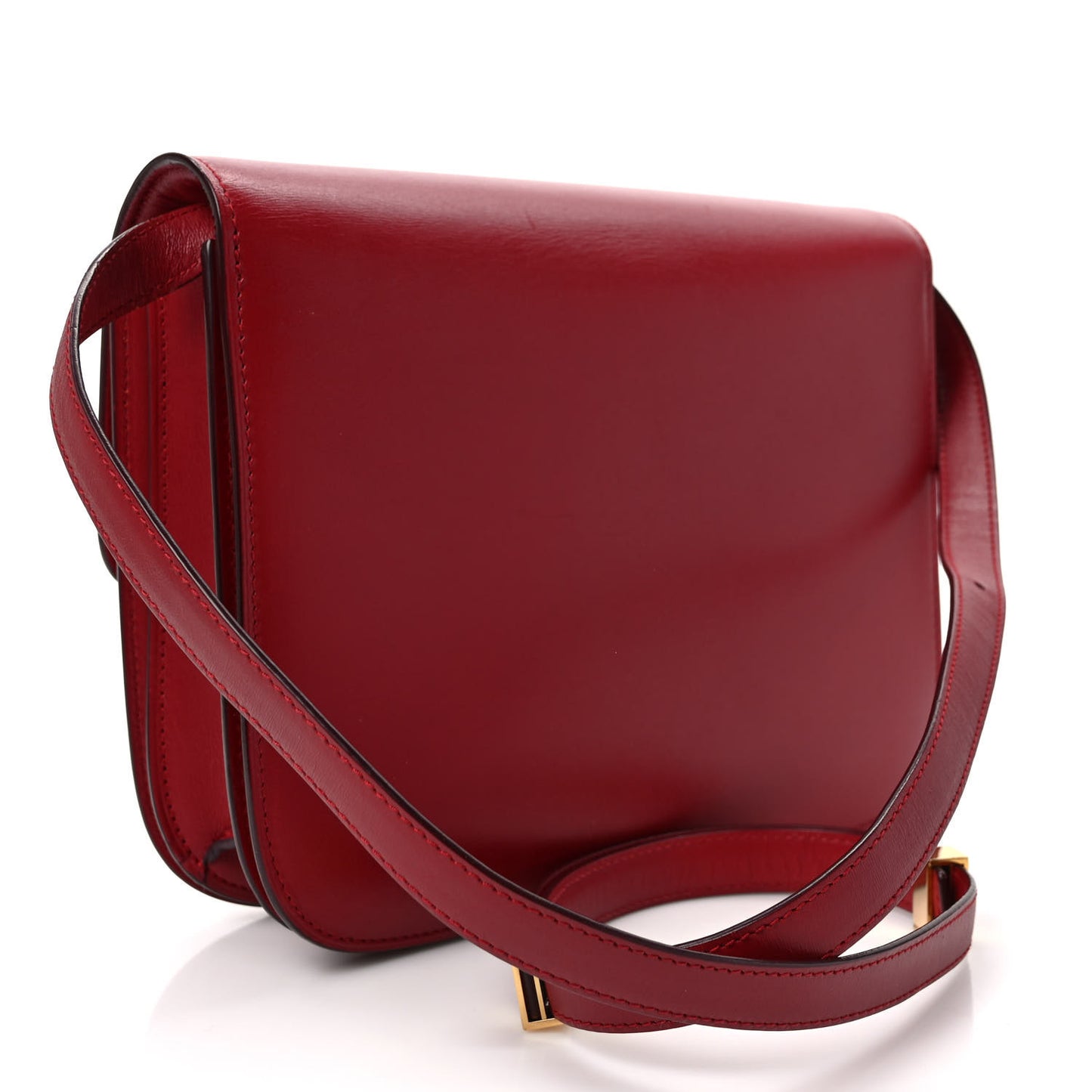 Box Calfskin Medium Classic Box Flap Bag Red