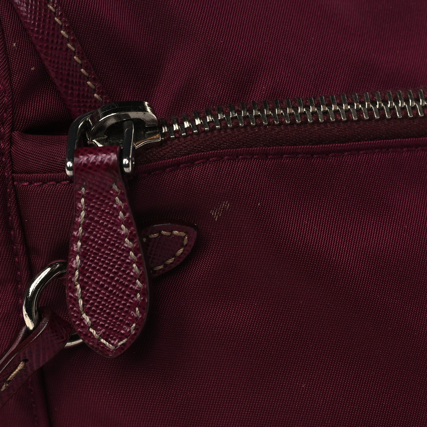 Prada Tessuto Nylon Saffiano Messenger Bag Barolo 6 of 6