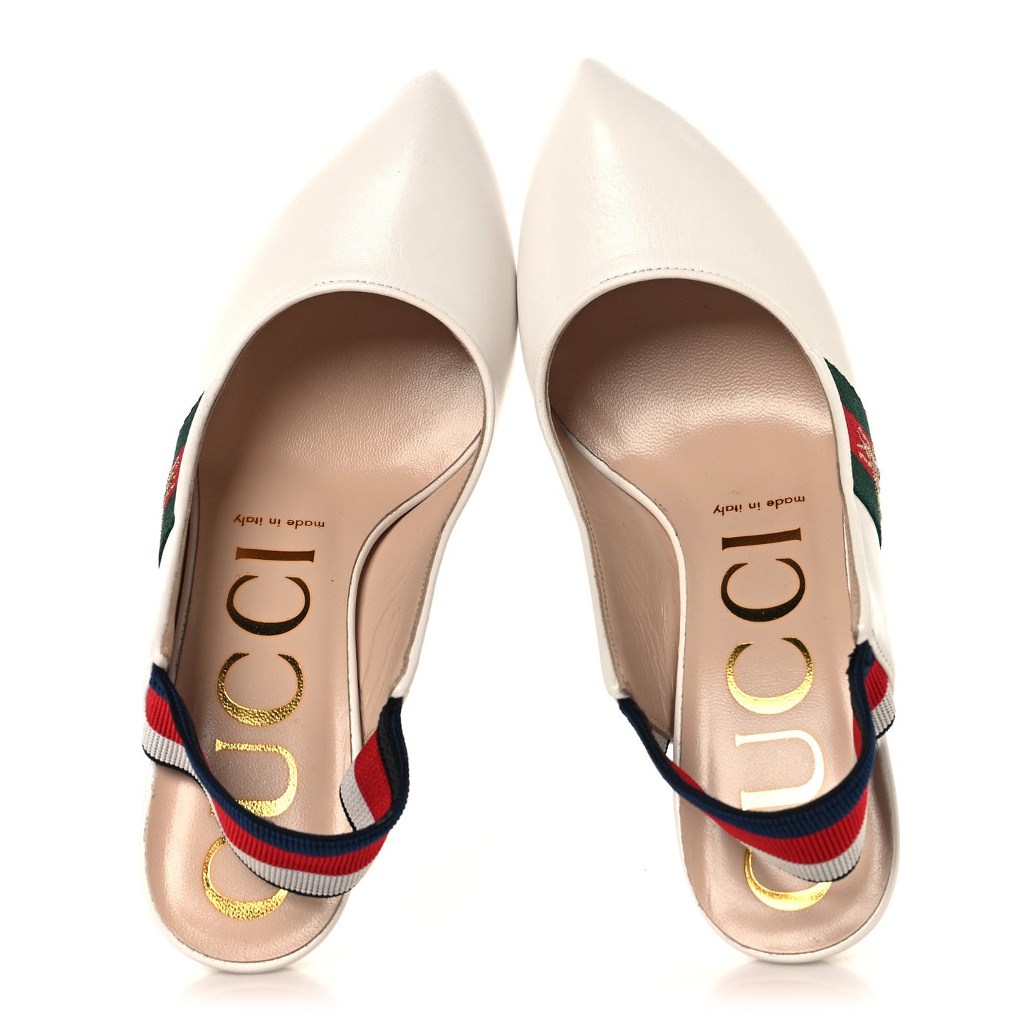 Malaga Kid Web Sylvie Mid Heel Slingback Pumps 36 White