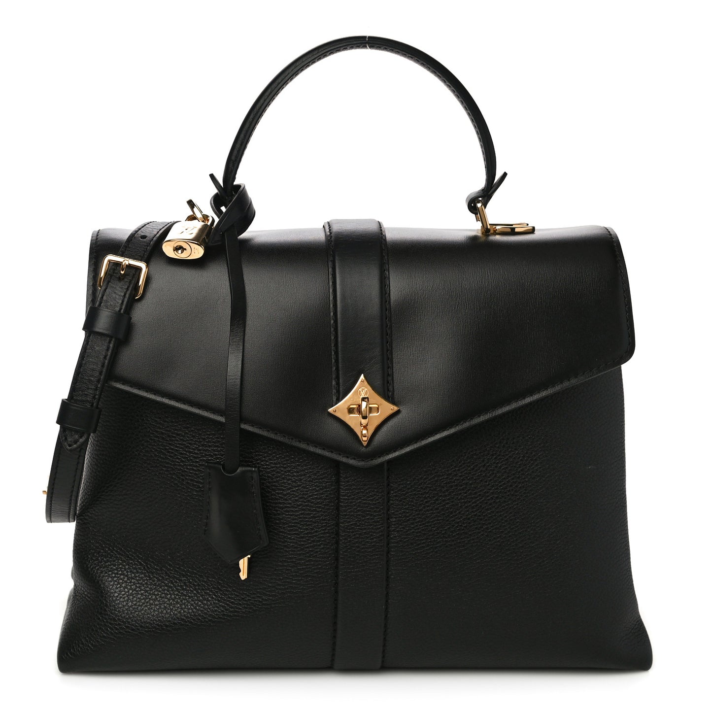 Grained Smooth Calfskin Rose Des Vents MM Black