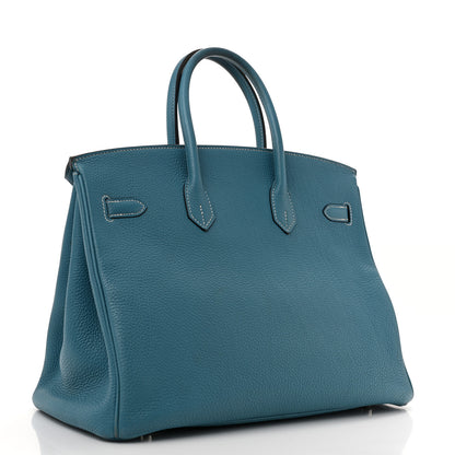 Hermes Togo Birkin 35 Blue Jean 3 of 16