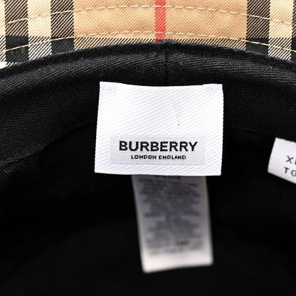 Burberry Technical Cotton Vintage Check Bucket Hat XL Archive Beige 8 of 11