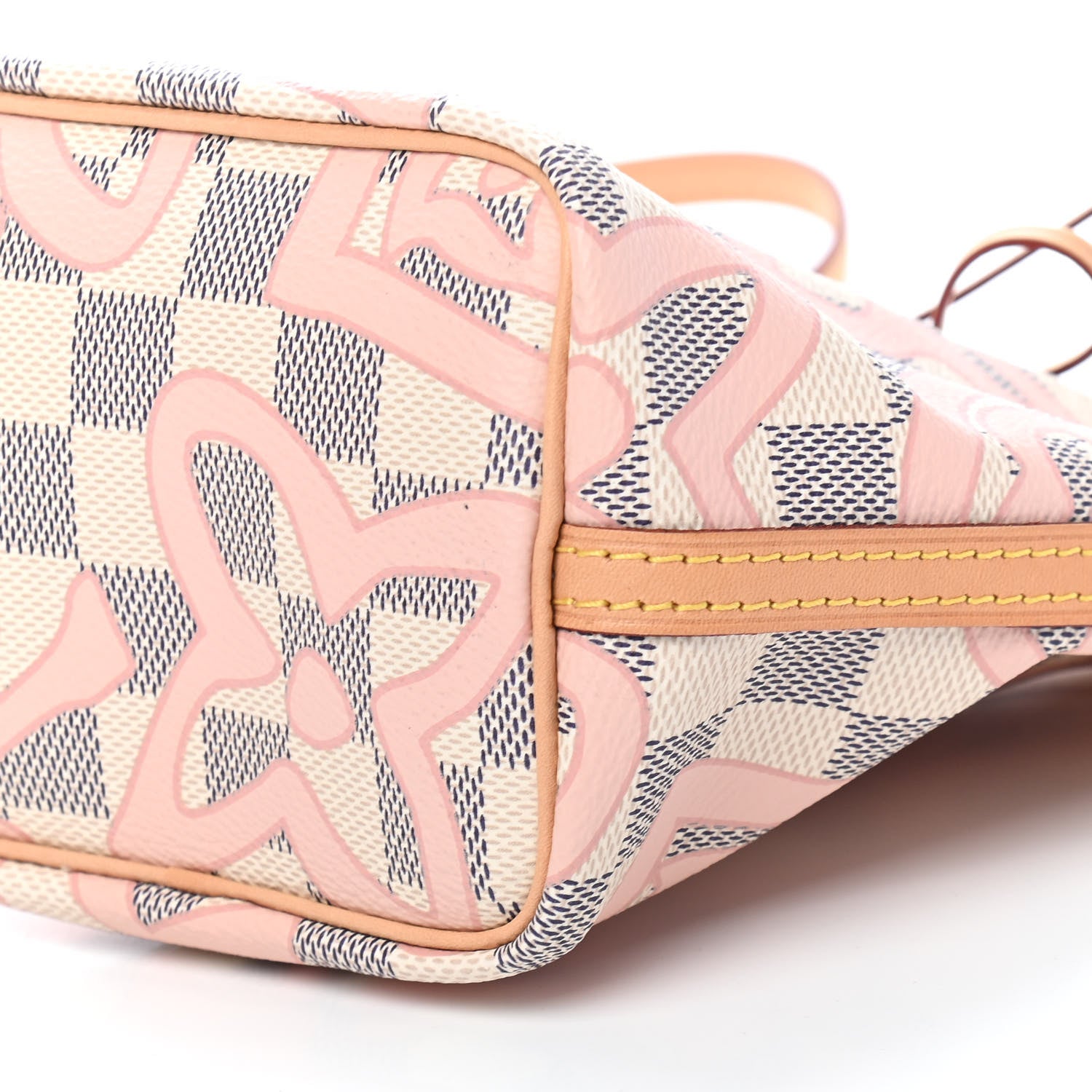 Louis Vuitton Damier Azur Tahitienne Nano Noe Rose Ballerine 9 of 9
