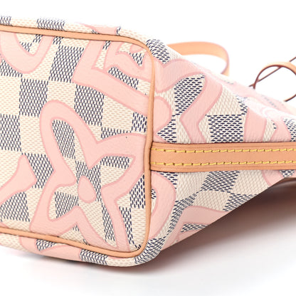 Louis Vuitton Damier Azur Tahitienne Nano Noe Rose Ballerine 9 of 9