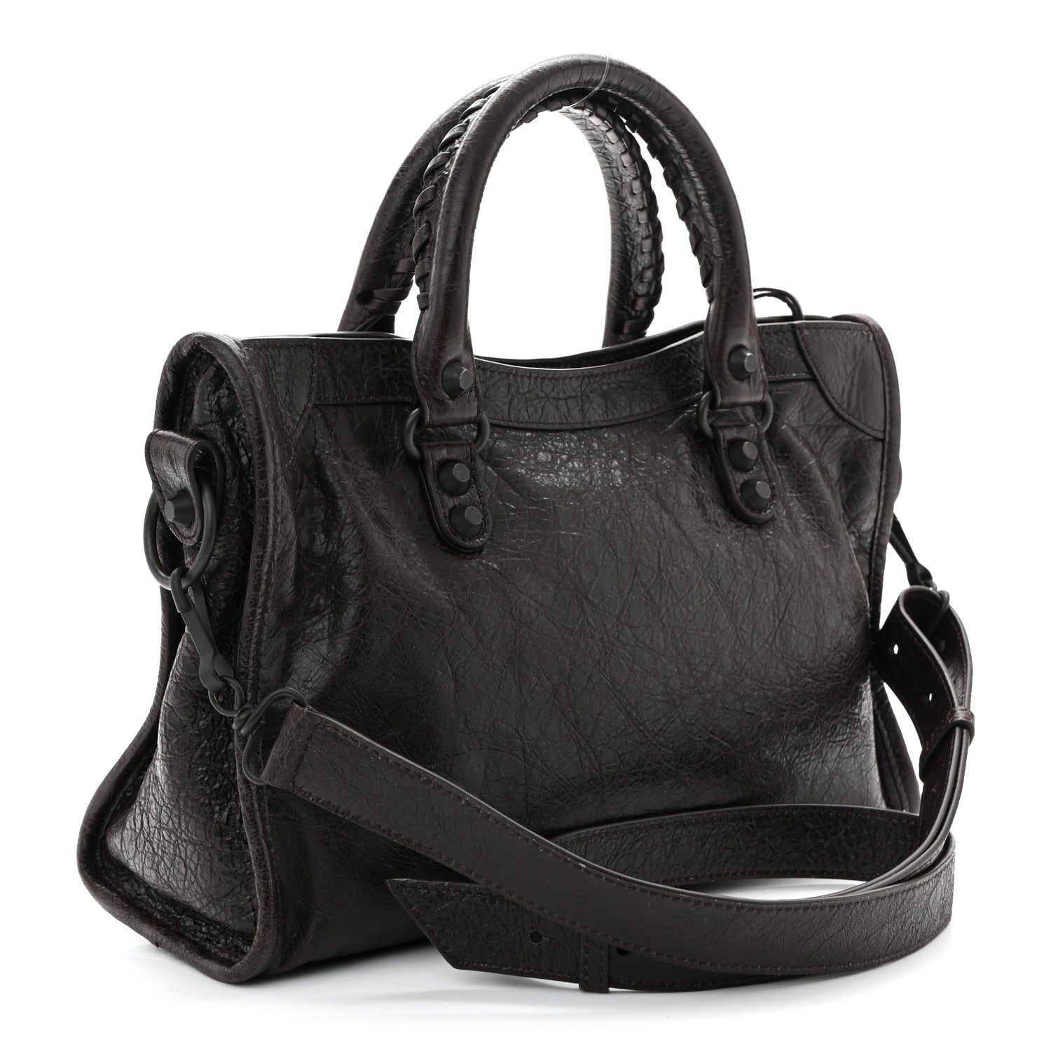 Balenciaga Agneau Arena Classic Hardware Small Le City Espresso