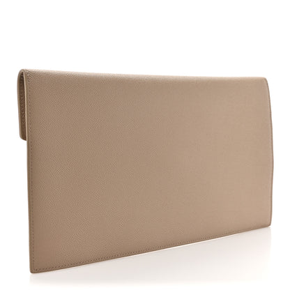 Saint Laurent Grain De Poudre Uptown Pouch Dark Beige 3 of 9