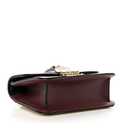 Valentino Garavani Vitello Mini Glam Lock Rockstud Flap Blue White Burgundy 4 of 9