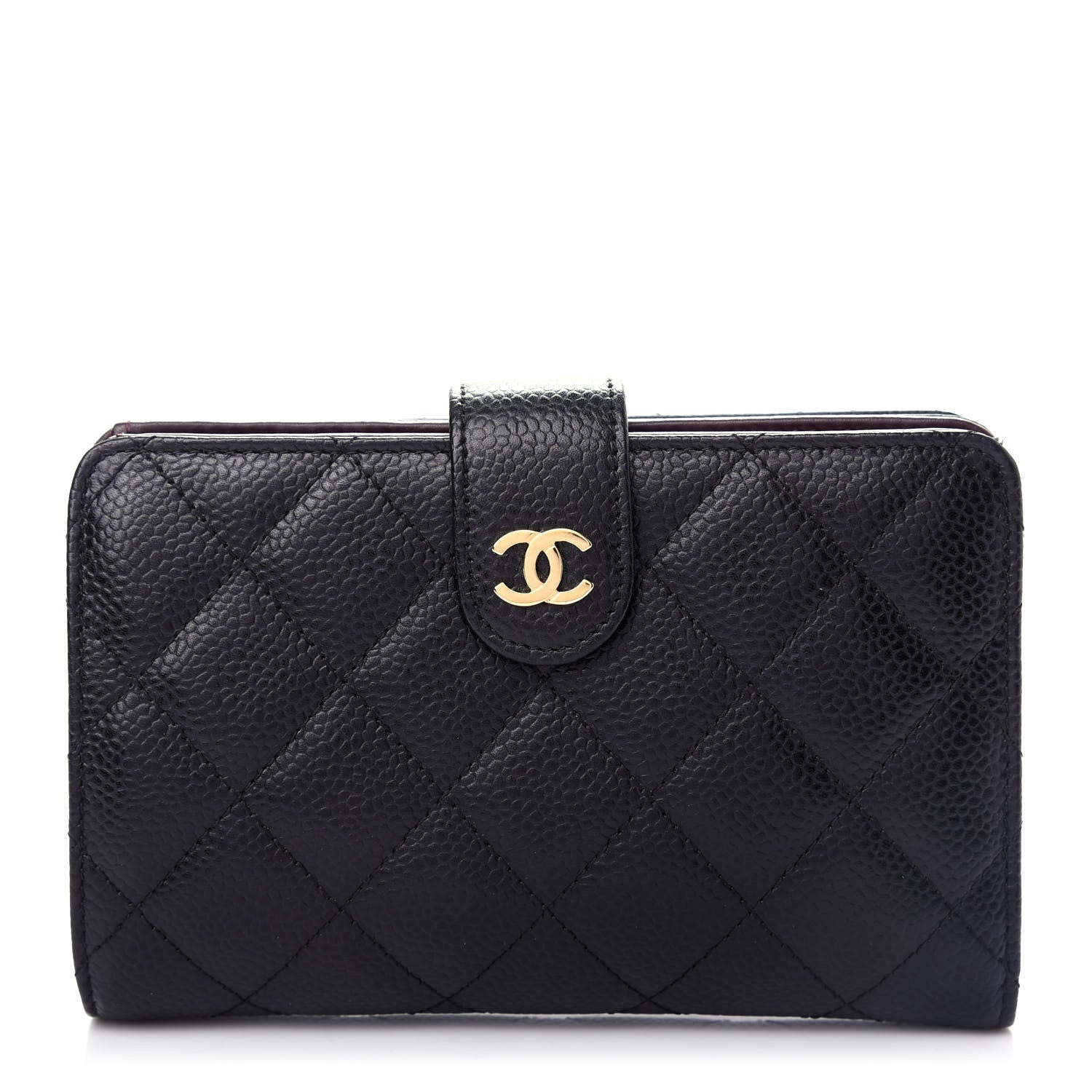 Chanel Caviar Quilted Zipped Pocket Wallet Black 1 of 9