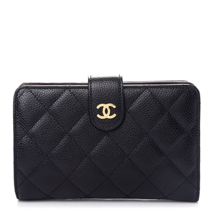 Chanel Caviar Quilted Zipped Pocket Wallet Black 1 of 9