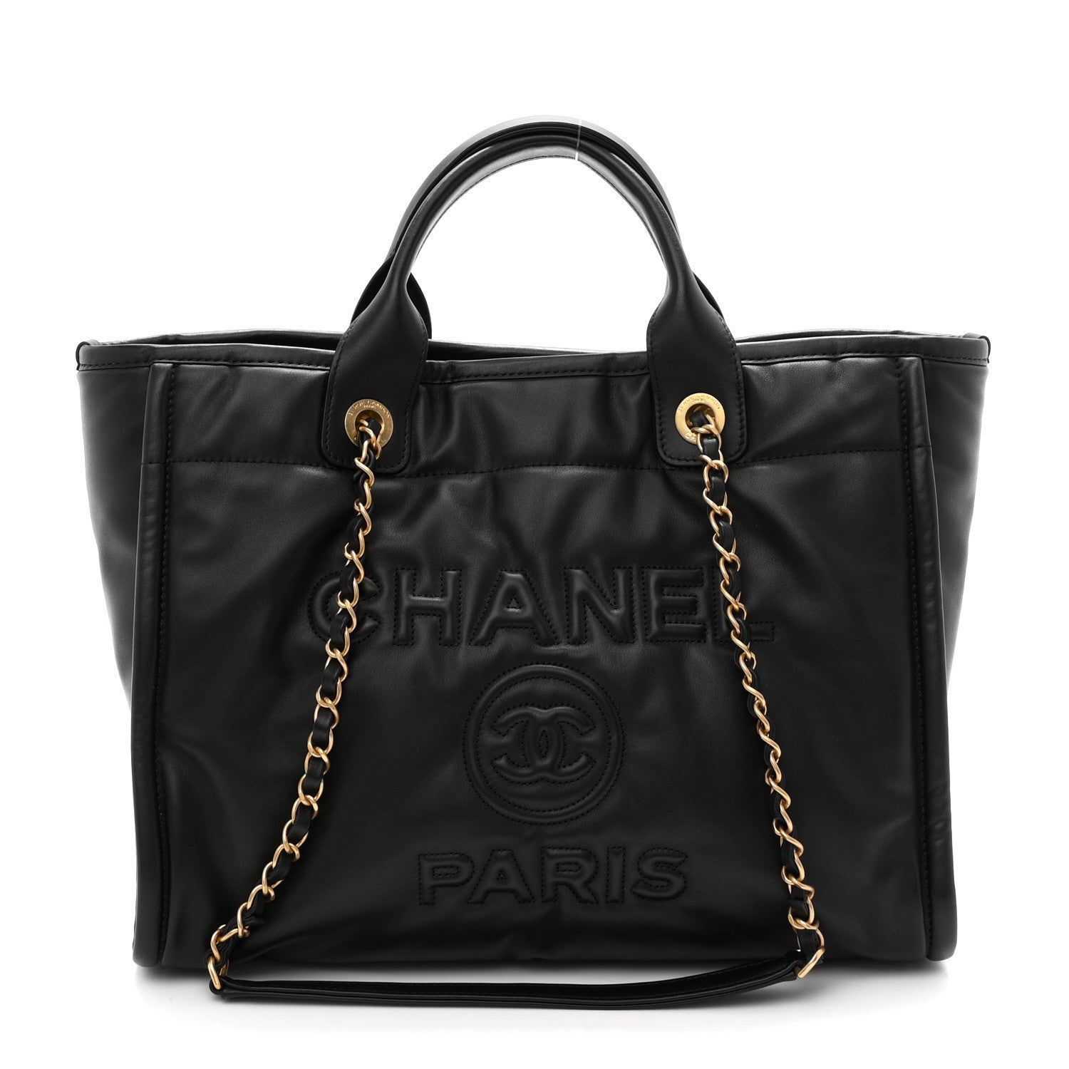 Chanel Calfskin Small Deauville Tote Black 1 of 12