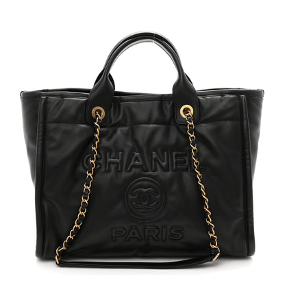 Chanel Calfskin Small Deauville Tote Black 1 of 12