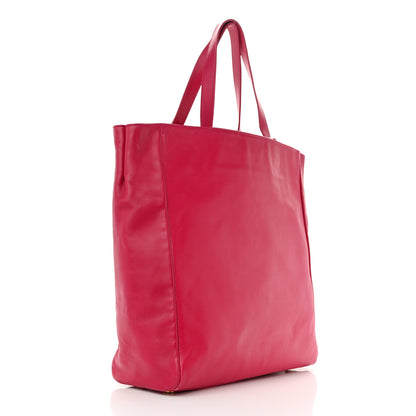 Saint Laurent Calfskin Suede Reversible East West Shopping Tote Pink 5 of 23