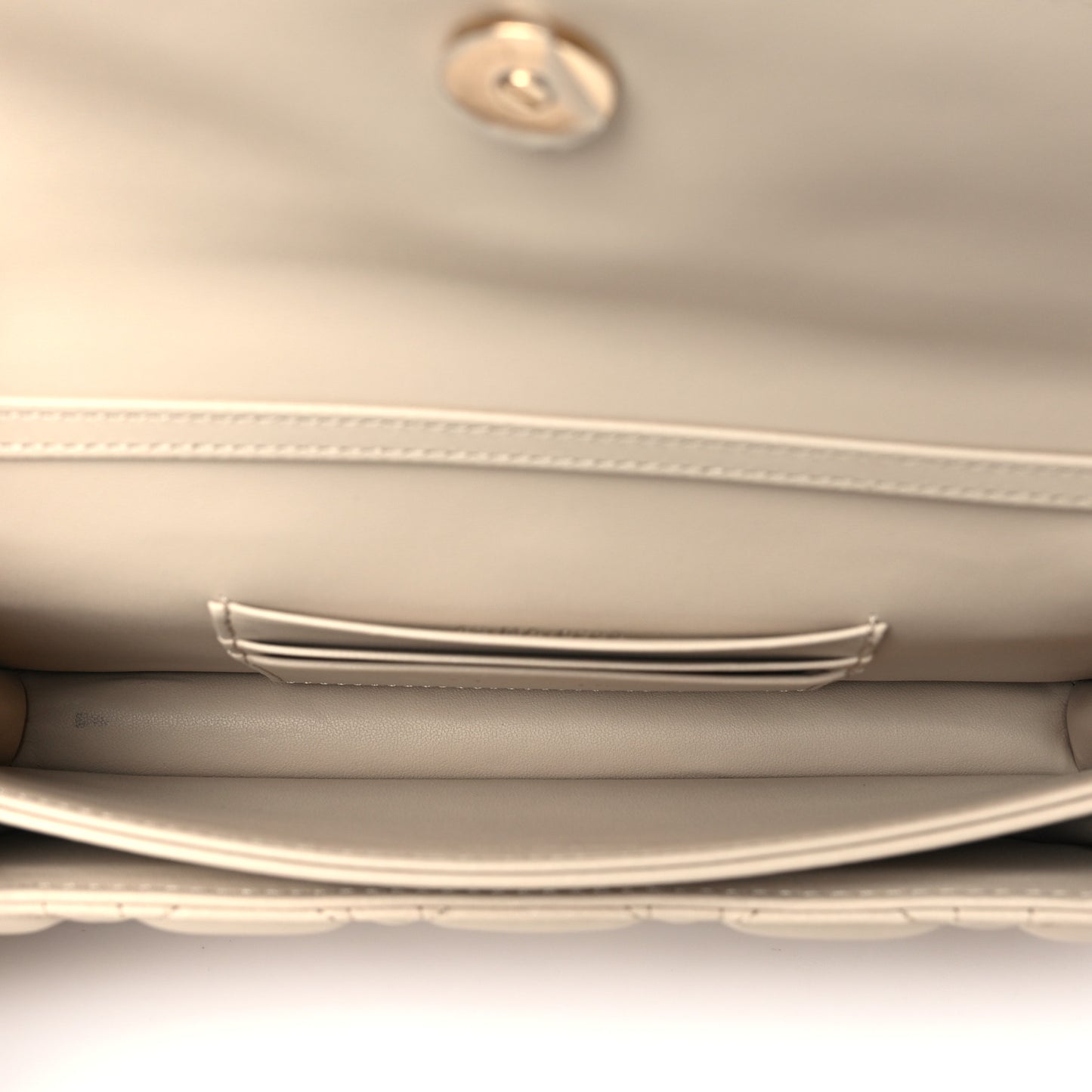 Lambskin Chain Lady My Dior Mini Chain Pouch Caramel Beige