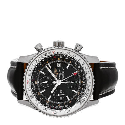 Breitling Stainless Steel Calfskin 46mm 1884 Chronometre Navitimer Automatic Watch Black A24322 2 of 5