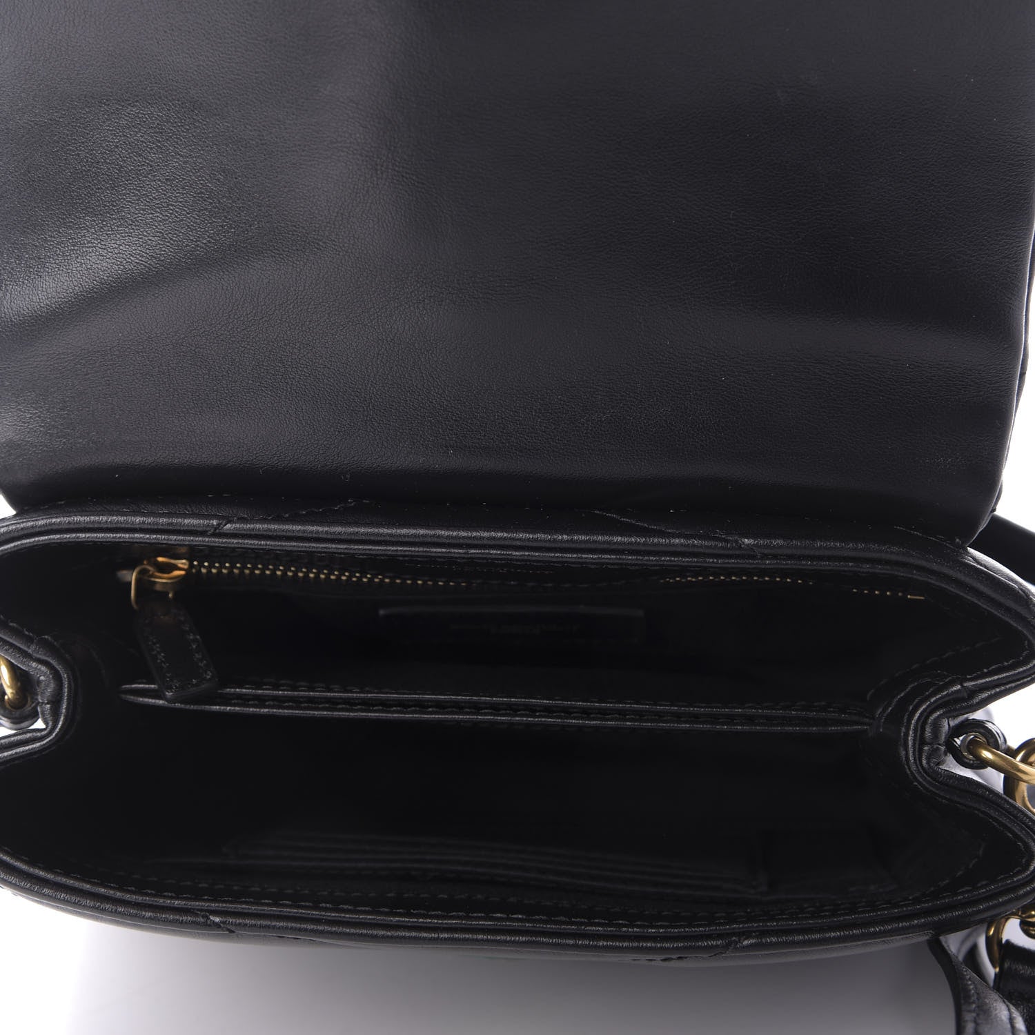 Saint Laurent Calfskin Y Quilted Monogram Toy Loulou Crossbody Bag Black 5 of 9