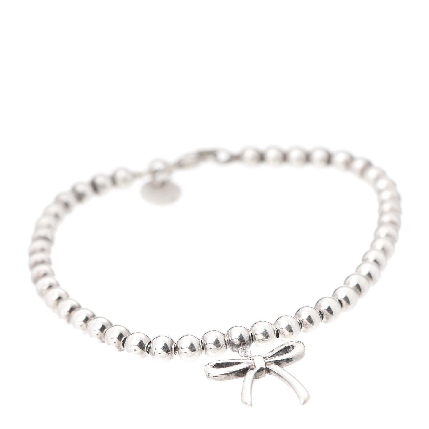 Sterling Silver 4mm Bow Bead Bracelet
