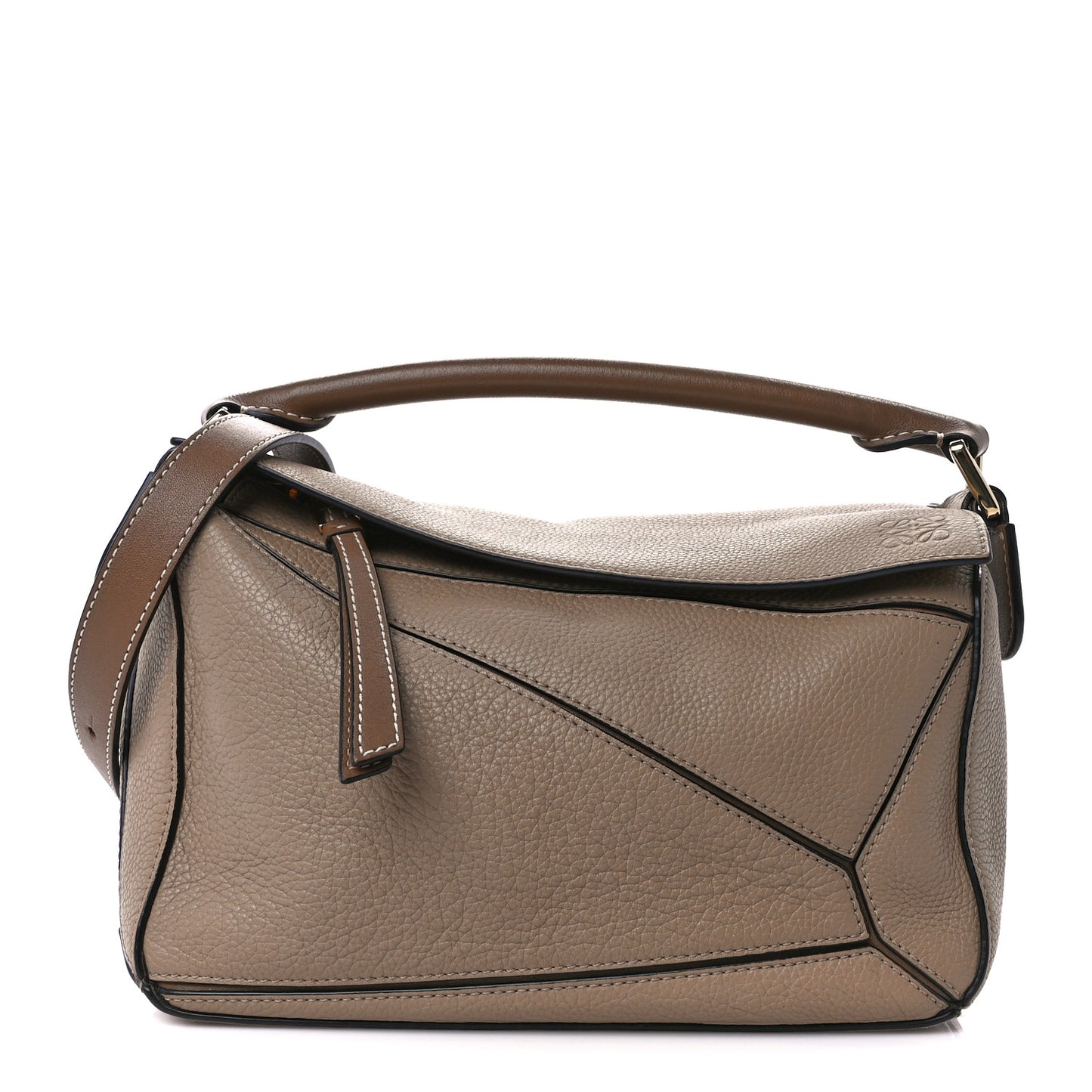Grained Calfskin Small Puzzle Bag Sand Mink