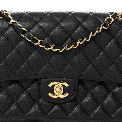 Chanel Caviar Quilted Medium Double Flap Black 8 of 13