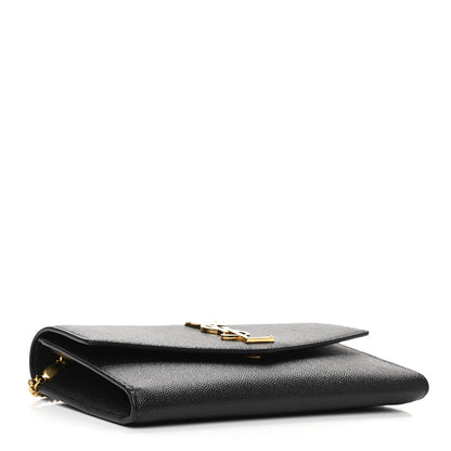 Saint Laurent Grain De Poudre Uptown Chain Wallet Black 5 of 13