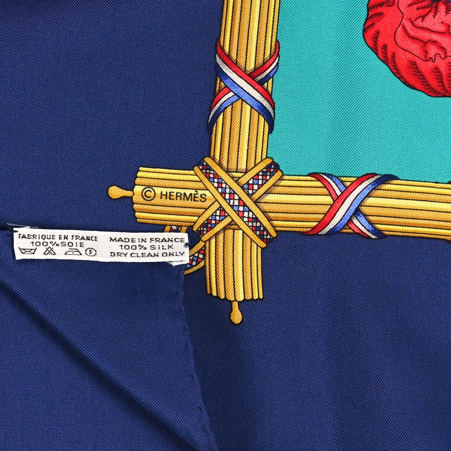 Silk Republique Francaise Liberte Egalite Fraternite 1789 Scarf 90