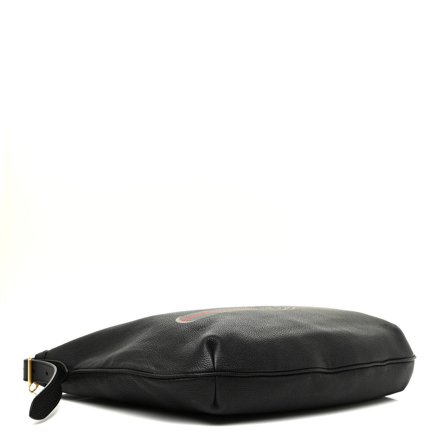 Gucci Grained Calfskin Logo Half Moon Hobo Black 4 of 14