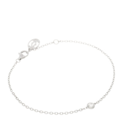 Cartier 18K White Gold Diamond SM D'Amour Bracelet 1 of 4