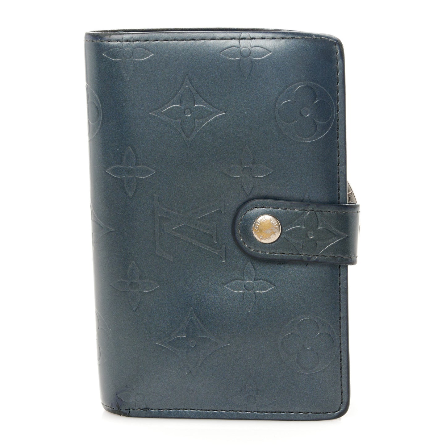 Mat Monogram French Purse Wallet Blue