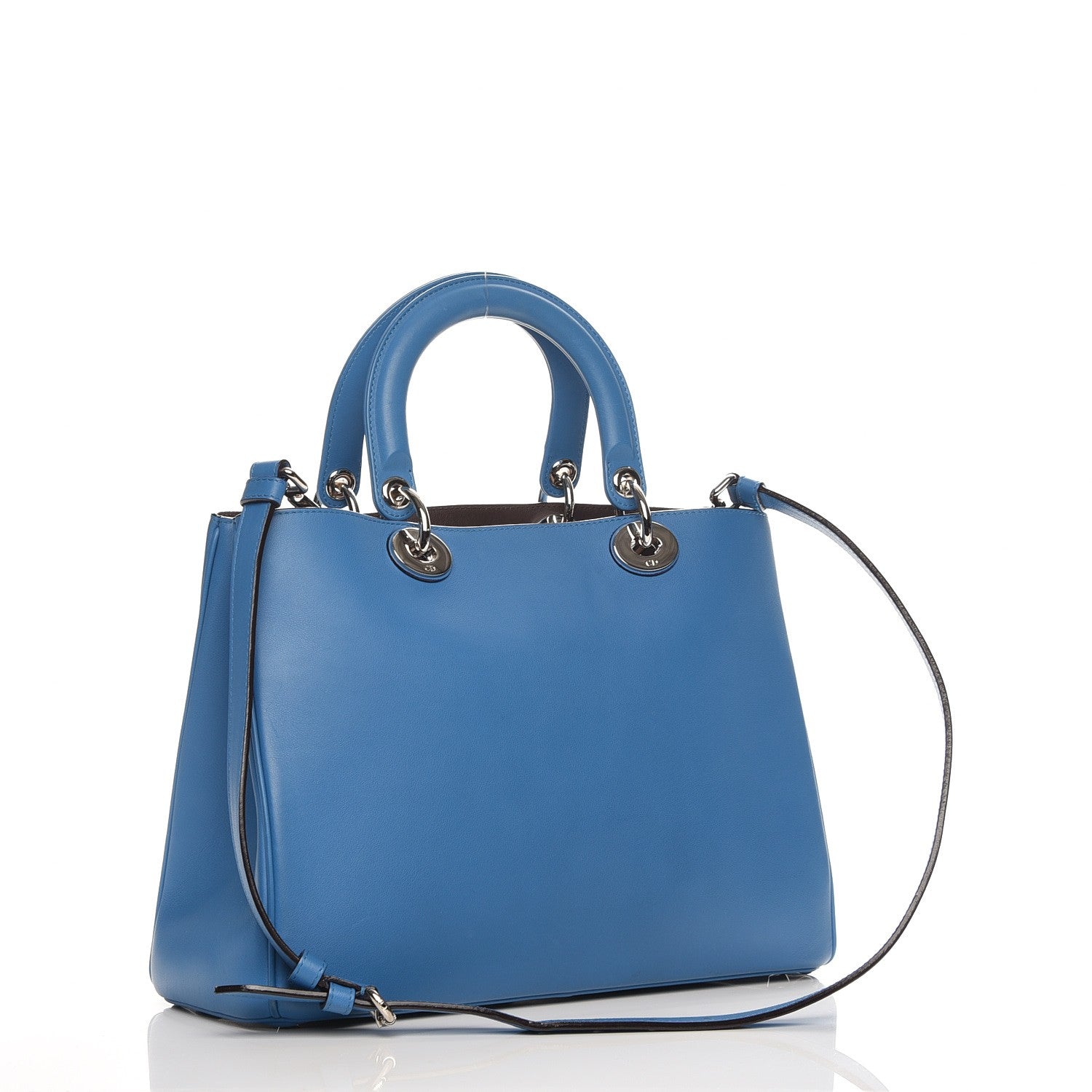 Christian Dior Calfskin Medium Diorissimo Bag Blue 4 of 9