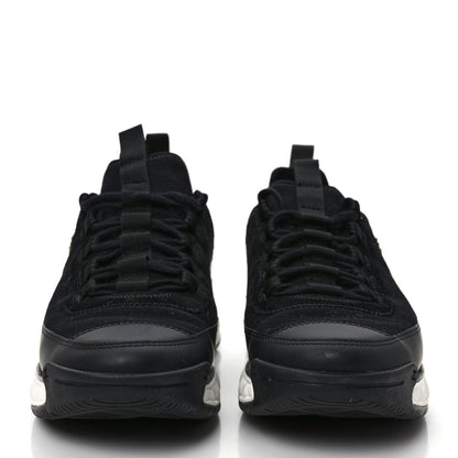 Chanel Velvet Calfskin Mixed Fibers CC Sneakers 37.5 Black 2 of 9