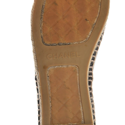 Chanel Lambskin CC Cap Toe Espadrilles 39 Black 6 of 9