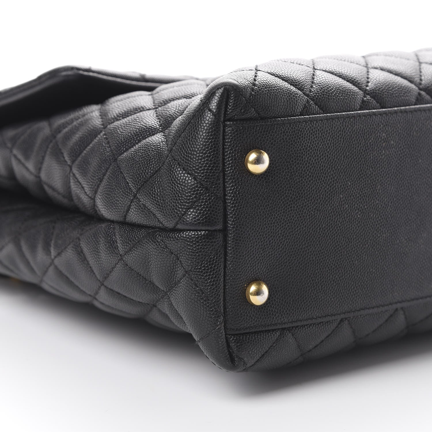 Chanel Caviar Quilted Large Coco Handle Flap Black 8 of 11