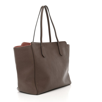 Gucci Dollar Calfskin Medium Swing Tote Grey Field Soft Pink 3 of 11